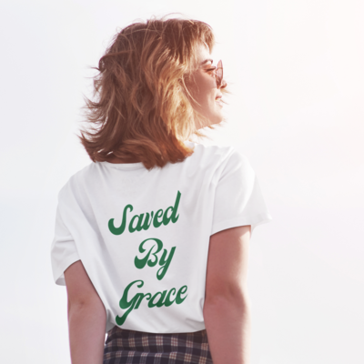 Saved By Grace - Women's Christian Cotton Tee