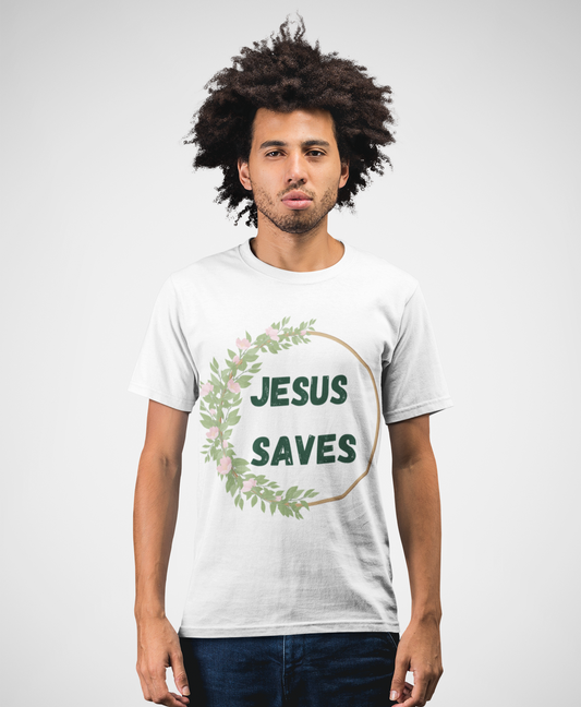 Jesus Saves - Men's Christian Cotton Tee