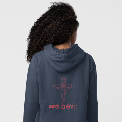 Saved By Grace - Women's Christian Hooded Sweatshirt