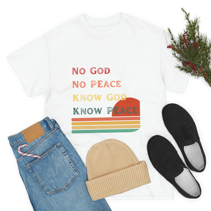 Know God Know Peace - Men's Christian Cotton Tee