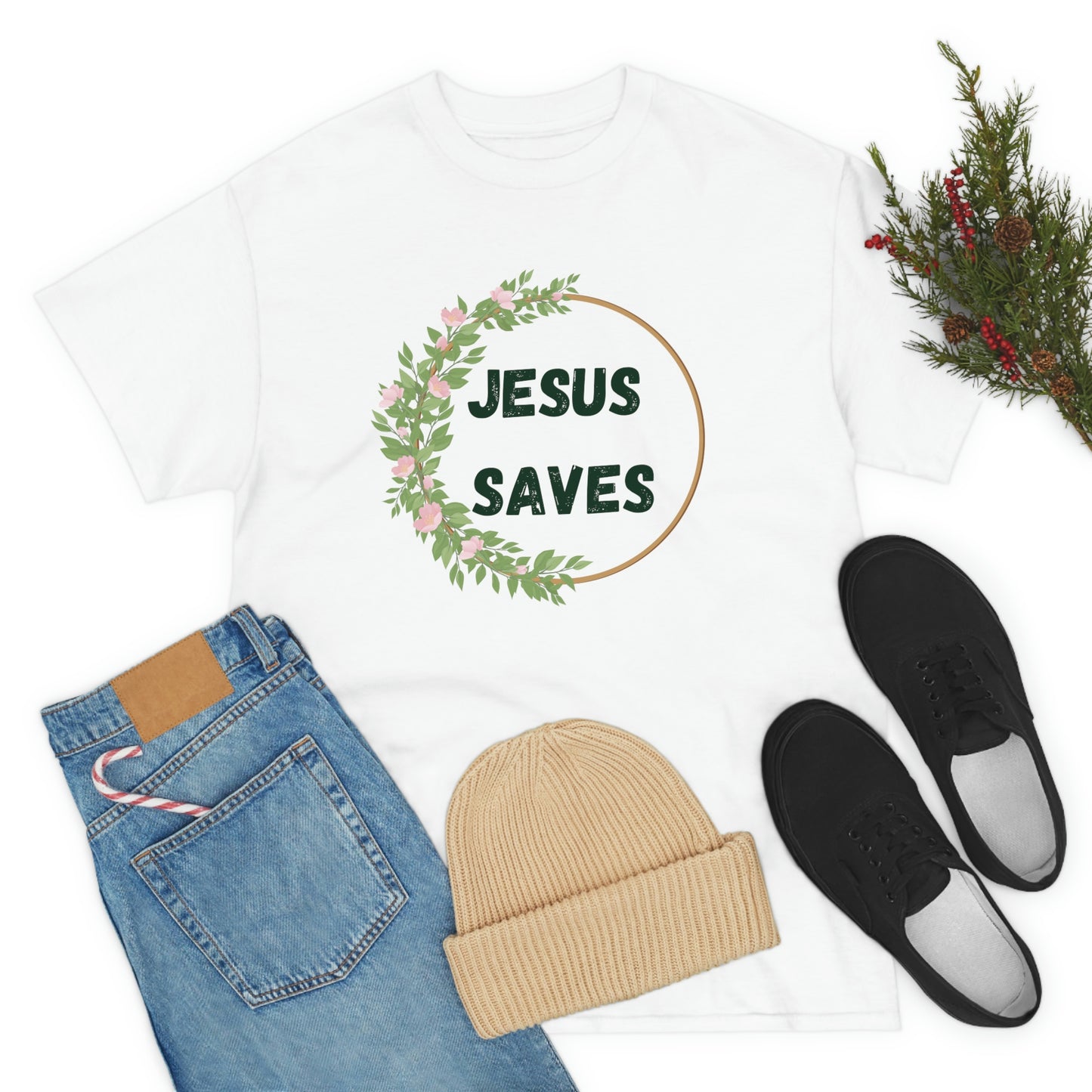 Jesus Saves - Men's Christian Cotton Tee