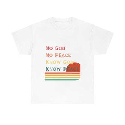 Know God Know Peace - Men's Christian Cotton Tee